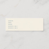 花とエッフェルタワーパリパターン スキニー名刺 (裏面)