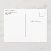 花とエッフェルタワーパリパターン 案内ポストカード (裏面)