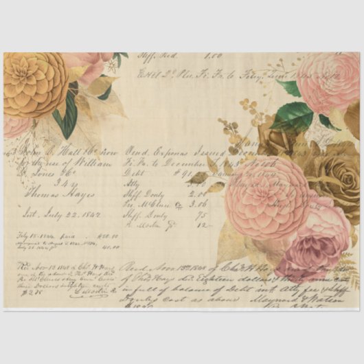 花とエフェメラデザインシリーズ#10 薄葉紙 (正面)