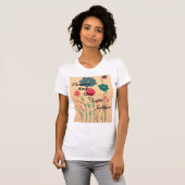 花とオールドラブレターシャツ Tシャツ (正面フル)