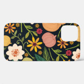 花とカボチャの継ぎ目のないハロウィーンの模様 Case-Mate iPhoneケース (裏面 (横))
