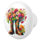 花とガーデンブーツのバージョン2 セラミックノブ (右)