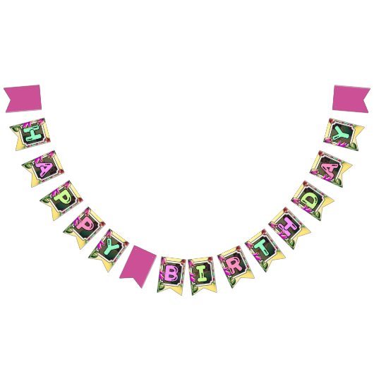 花とキノコの妖精 バンティングフラッグ (全)