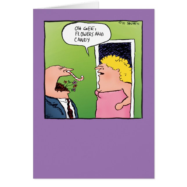 花とキャンディおもしろいロマン空白のコムカード (正面)