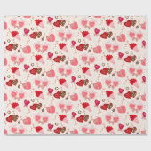 花とキャンディラッピング紙 ラッピングペーパー (フラット)