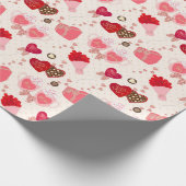 花とキャンディラッピング紙 ラッピングペーパー (角)