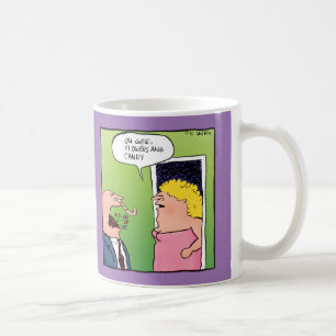 花とキャンディロマンチックな漫画 コーヒーマグカップ