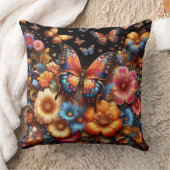 花とキンポウゲ クッション (ブランケット)