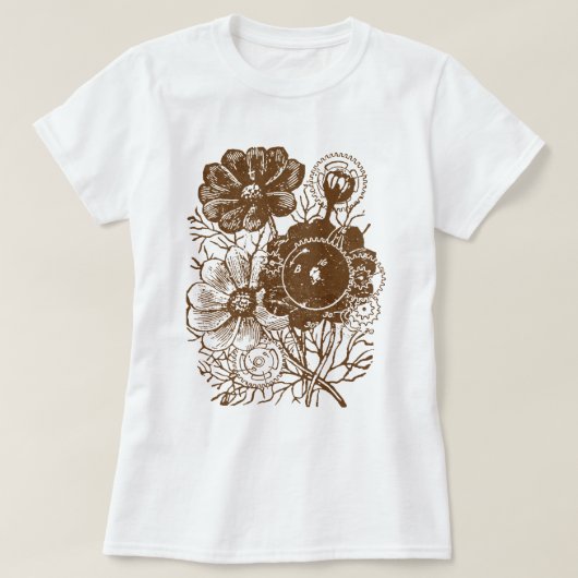 花とギアヴィンテージTシャツ Tシャツ (デザイン正面)