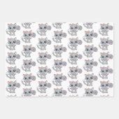 花とクリスマスを飾るかわいい子猫たち|過去記事 ラッピングペーパーシート (正面)