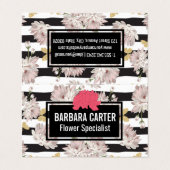 花とグリッター蝶 名刺 (外部フラット)