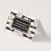 花とグリッター蝶 名刺 (裏面)