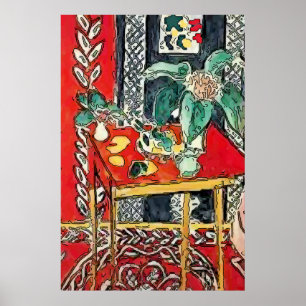 花とコーヒーカップ ポスター