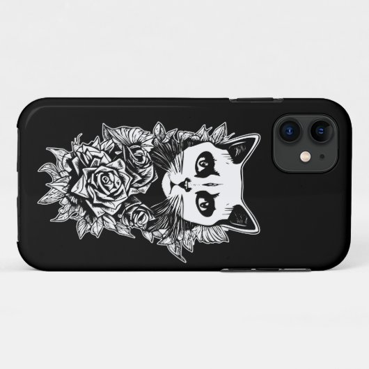 花とゴシック猫 Case-Mate iPhoneケース (裏面(横))