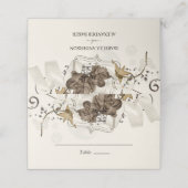 花とサテンリボン プレイスカード (外部開封)