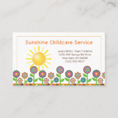 花とサンシャインチャイルドデイサービス 名刺 (正面)