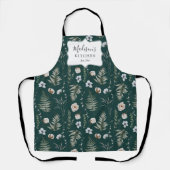 花とシダの離れ森フローラ植物学 エプロン (正面)