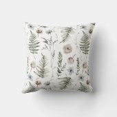 花とシダの離れ森フローラ植物学 クッション (裏面)