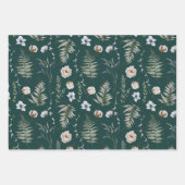 花とシダの離れ森フローラ植物学 ラッピングペーパーシート (正面)
