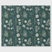 花とシダの離れ森フローラ植物学 ラッピングペーパー (フラット)
