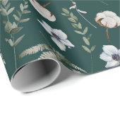 花とシダの離れ森フローラ植物学 ラッピングペーパー (ロールコーナー)