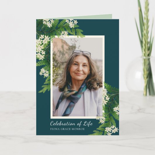 花とシダ写真記念折りプログラム プログラム (正面)