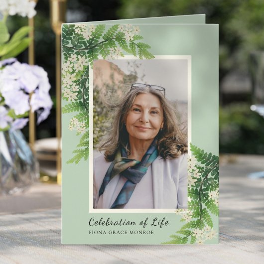 花とシダ写真記念折りプログラム プログラム