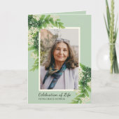 花とシダ写真記念折りプログラム プログラム (正面)