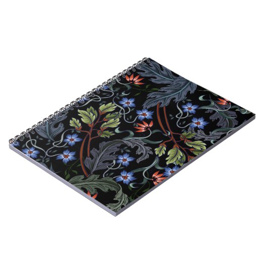 花とシームレスなパターンのアートのスタイル。M ノートブック (左側)