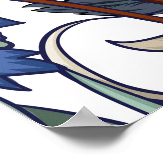 花とシームレスなパターンのアートのスタイル。M ポスター (角)