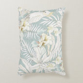 花とシームレスな熱帯パターンOrchid, Fl アクセントクッション (正面(垂直))