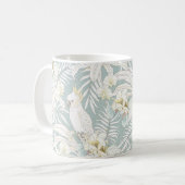 花とシームレスな熱帯パターンOrchid, Fl コーヒーマグカップ (正面左)