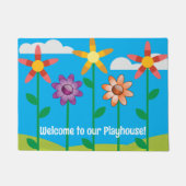 花とスカイチルドレンのプレイハウス ドアマット (正面)