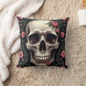 花とスカル用枕 クッション (ブランケット)