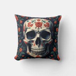 花とスカル用枕 クッション