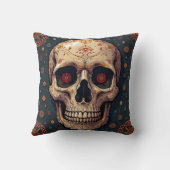 花とスカル用枕 クッション (裏面)