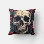 花とスカル用枕 クッション (裏面)