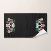 花とスカル バスタオルセット (ハンドタオル)