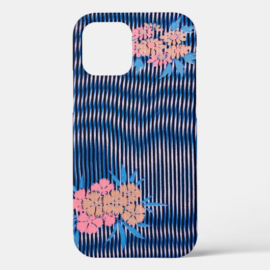 花とストライプデザイン Case-Mate iPhoneケース (裏面)