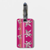 花とストライプラゲッジタグ付き/レザー ラゲッジタグ (裏面縦)