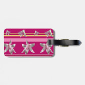 花とストライプラゲッジタグ付き/レザー ラゲッジタグ (裏面横)