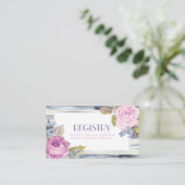 花とストライプ花の登録証 エンクロージャーカード (スタンド正面)