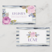 花とストライプ花の登録証 エンクロージャーカード (正面/裏面)