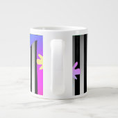 花とストライプ花 ジャンボコーヒーマグカップ (裏面)