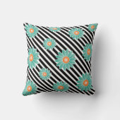 花とストライプ装飾用クッション クッション (裏面)