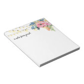 花とストリングライトパーソナライズされた ノートパッド (アングル)