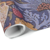 花とストロベリーガーデンデザインの鳥 ラッピングペーパー (ロールコーナー)