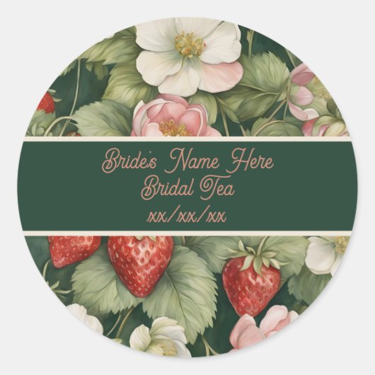 花とストロベリースタンプ ラウンドシール (正面)