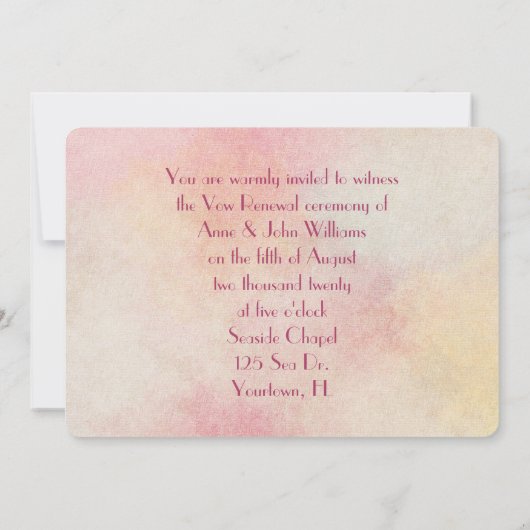 花とツタ結婚の素晴らしい再生 招待状 (裏面)