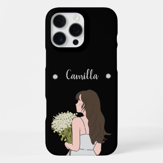 花とデジタルが織りなす魅力 iPhoneケース (裏面)